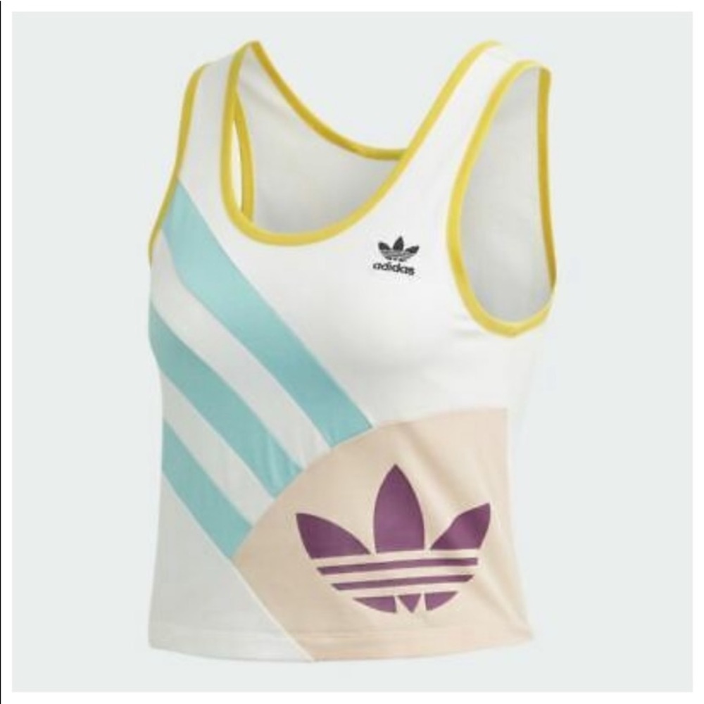 Adidas Original Cropped Pieced Patchwork Sleevele… - image 3